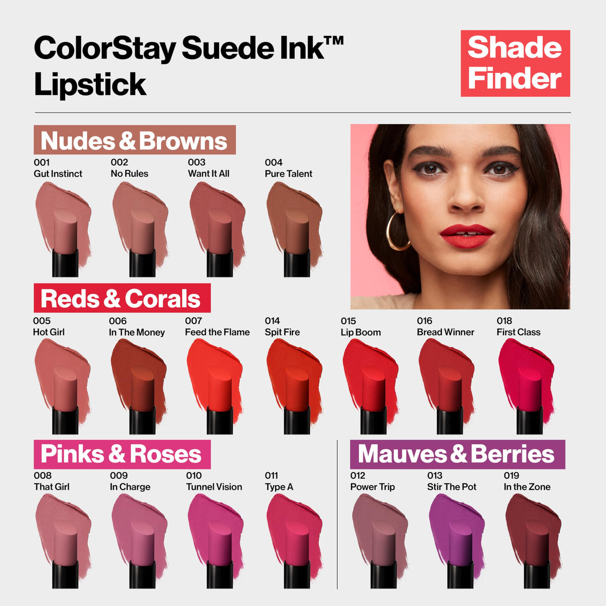 Revlon Lipstick, ColorStay Suede Ink, Built-in Primer, Stocking Stuffer for Women, Waterproof, Smudge-proof, Matte Color, 003 Want It All, 0.09 oz Beauty & Personal Care REVLON