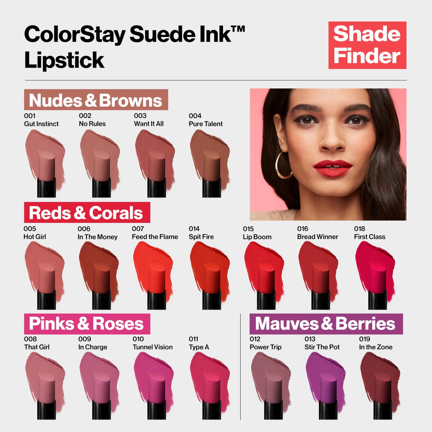 Revlon Lipstick, ColorStay Suede Ink, Built-in Primer, Infused with Vitamin E, Waterproof, Smudge-proof, Matte Color, 019 In the Zone, 0.09 oz Beauty & Personal Care REVLON