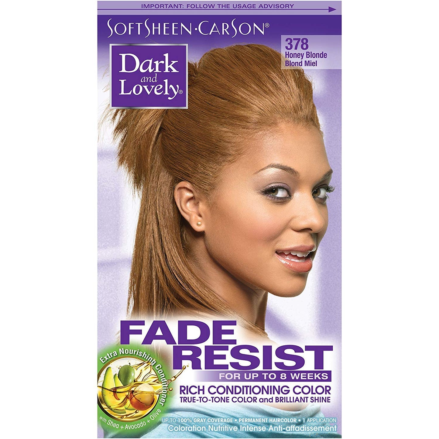 Dark and Lovely Fade Resistant Rich Conditioning Color, No. 378, Honey Blonde, 1 ea (Pack of 4) Beauty & Personal Care Dark & Lovely