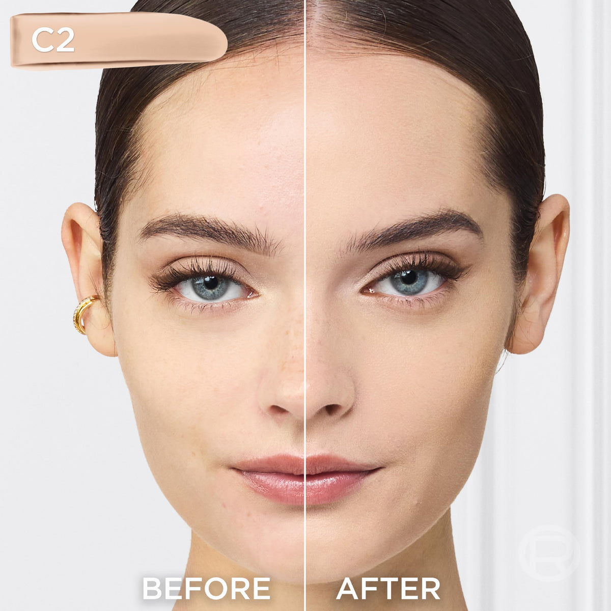 L'Oreal Paris True Match Super-Blendable Foundation, Medium Coverage Liquid Foundation Makeup, C2, Light, 1 Fl Oz
