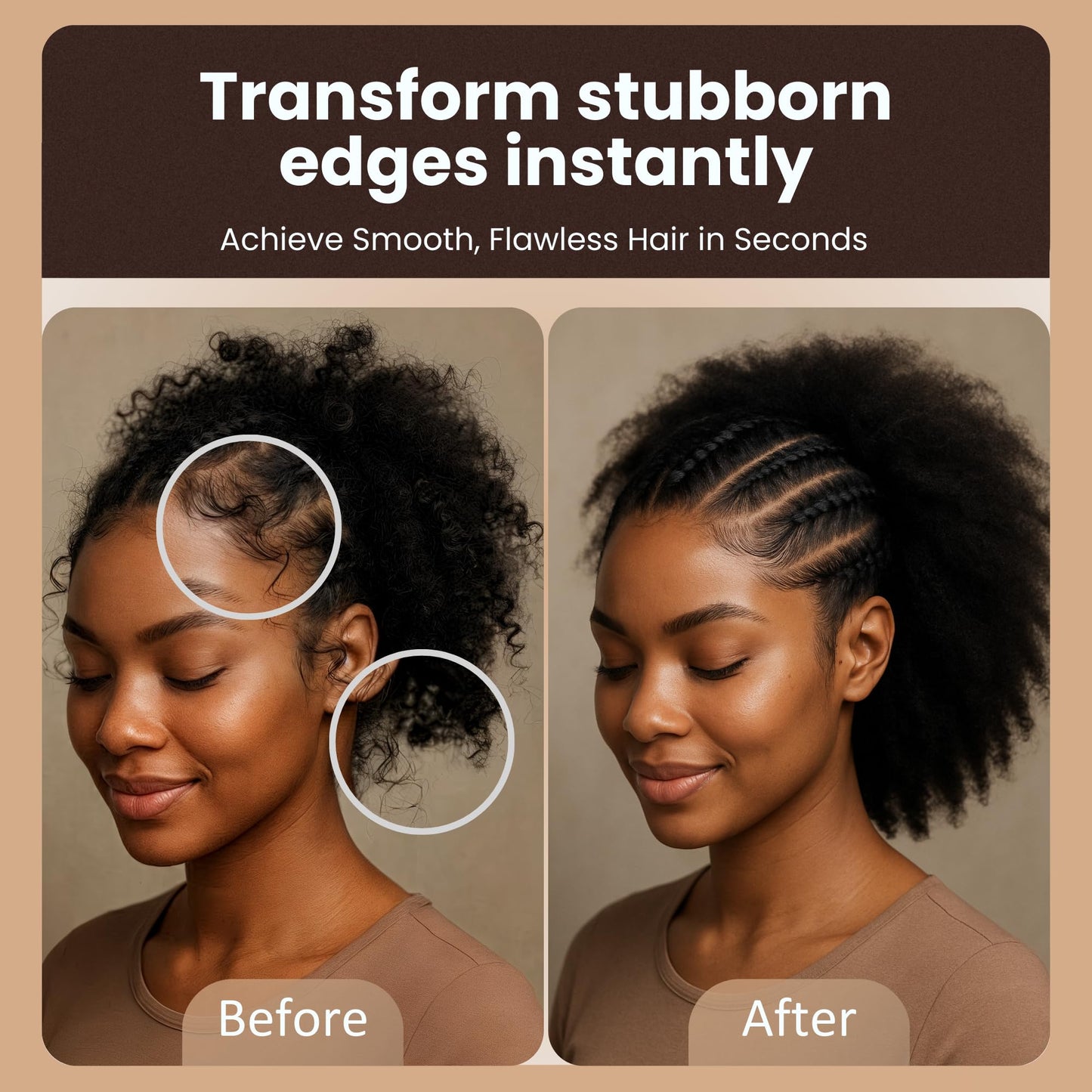 Jaycee Naturals Slick Me Edge Control for 4C Hair - Water-Based Hair Gel Firm Hold for Textured Hair, Locs, Braids & Updos - Long-Lasting Hold, No Beauty & Personal Care Jaycee Naturals