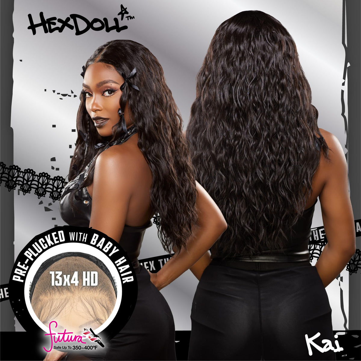 Sensationnel Hexdoll 13x4 LaceWig-Kai, BALAYAGEHAZELNUT