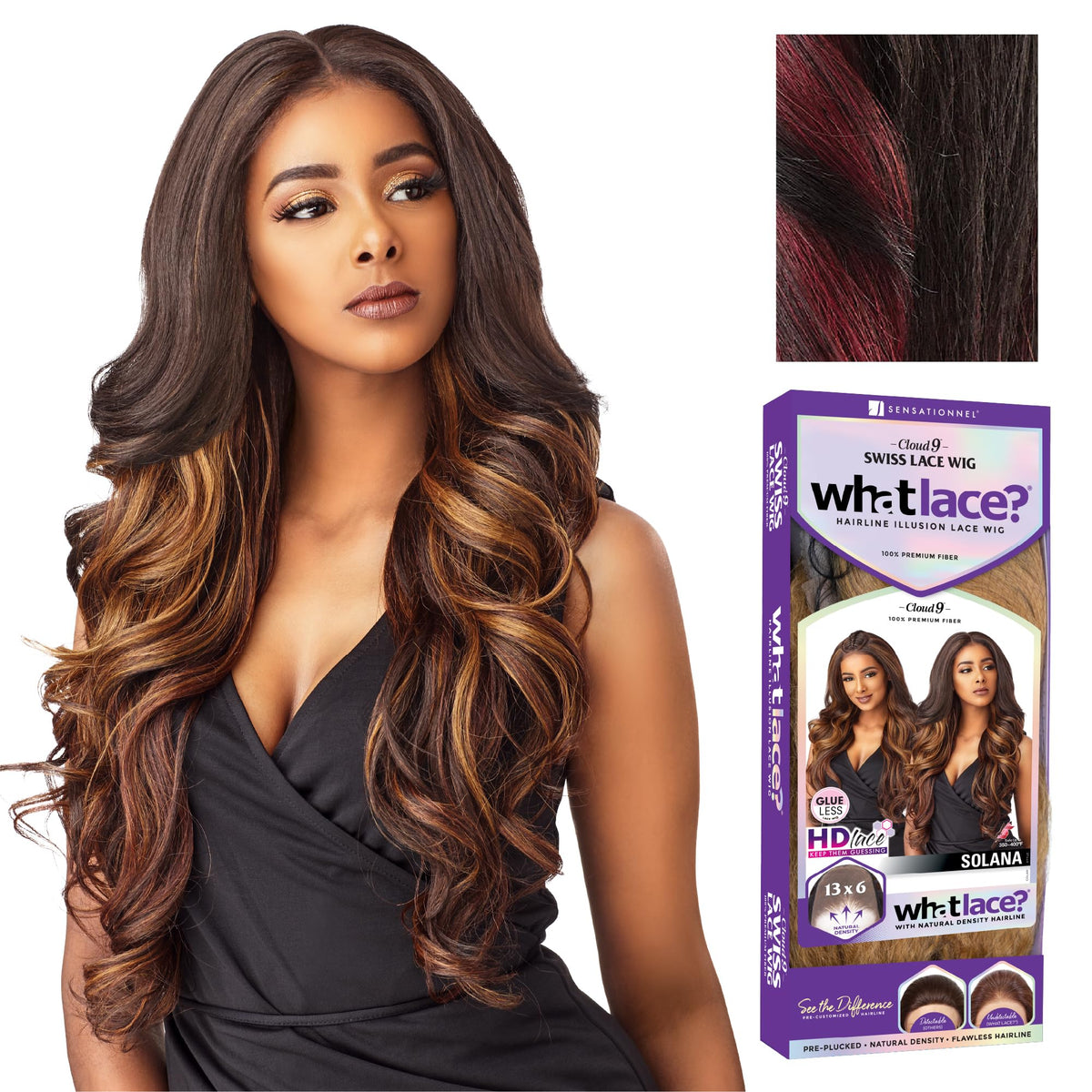 Sensationnel What Lace 13x6 Wig-Solana, FLAMBOYAGEWINE