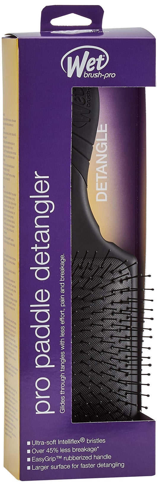 Wet Brush Paddle Detangler Hair Brush Black with Soft Bristles, Perfect Hair Brush for Men, Women and Kids, Detangler for All Hair Types - Blackout Beauty & Personal Care Wet Brush