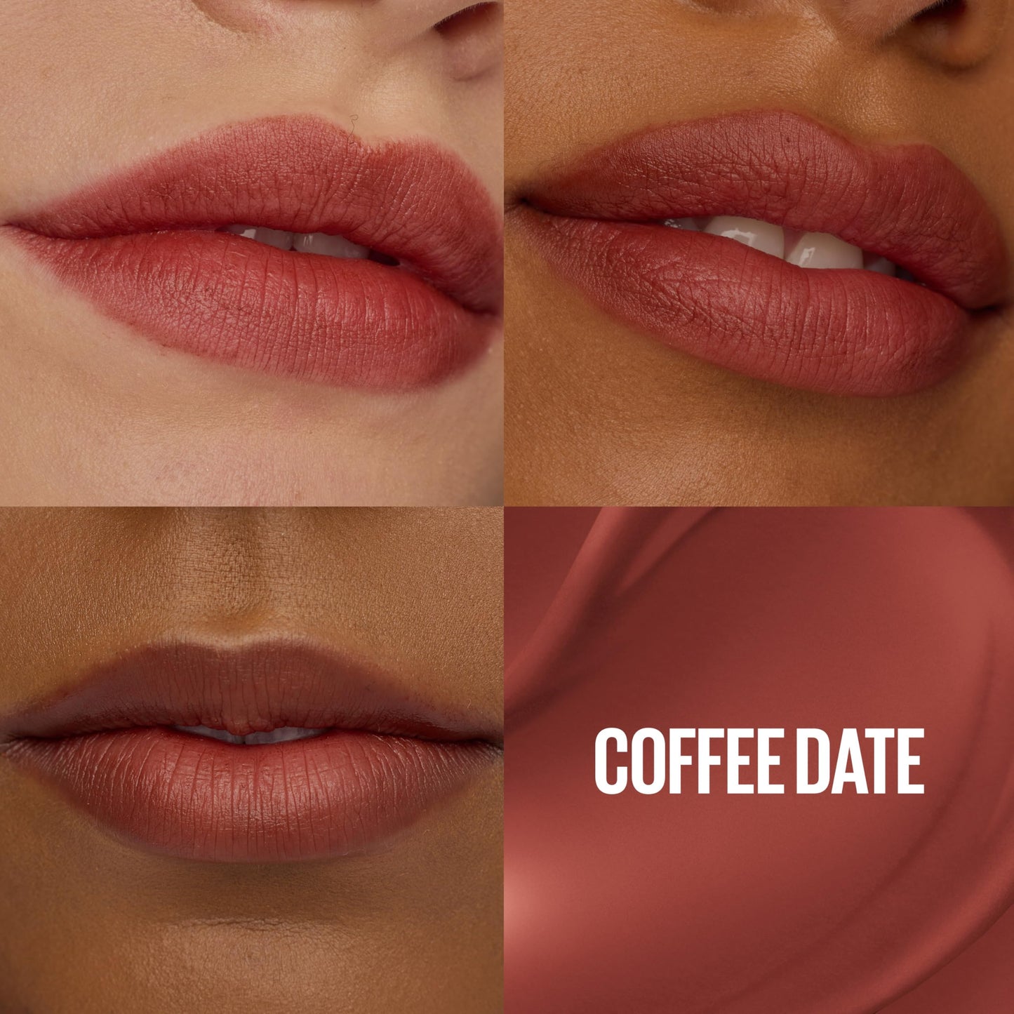MAYBELLINE Super Stay Teddy Lip Tint, Long Lasting Matte Lipstick for Up To 12HR Wear, Coffee Date, 1 Count Beauty & Personal Care MAYBELLINE
