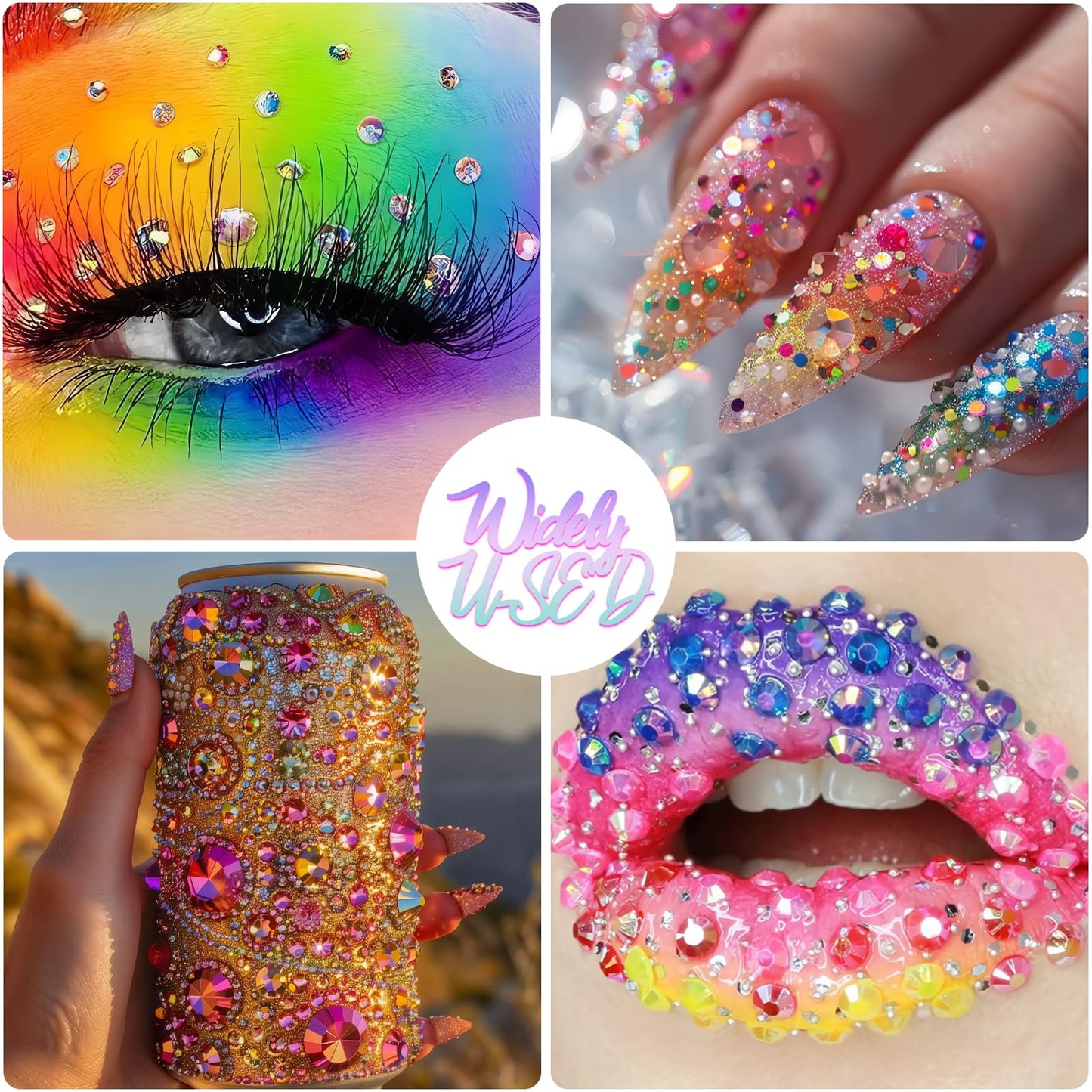 50000+Pcs Resin Jelly Rhinestones for Bedazzling Kit, 3mm Multicolor Flat Back Gems Bedazzler Kit with 3Pcs 10ml B7000 Jewelry Glue, Colorful Bulk Beauty and Personal Care DEWJDFSC