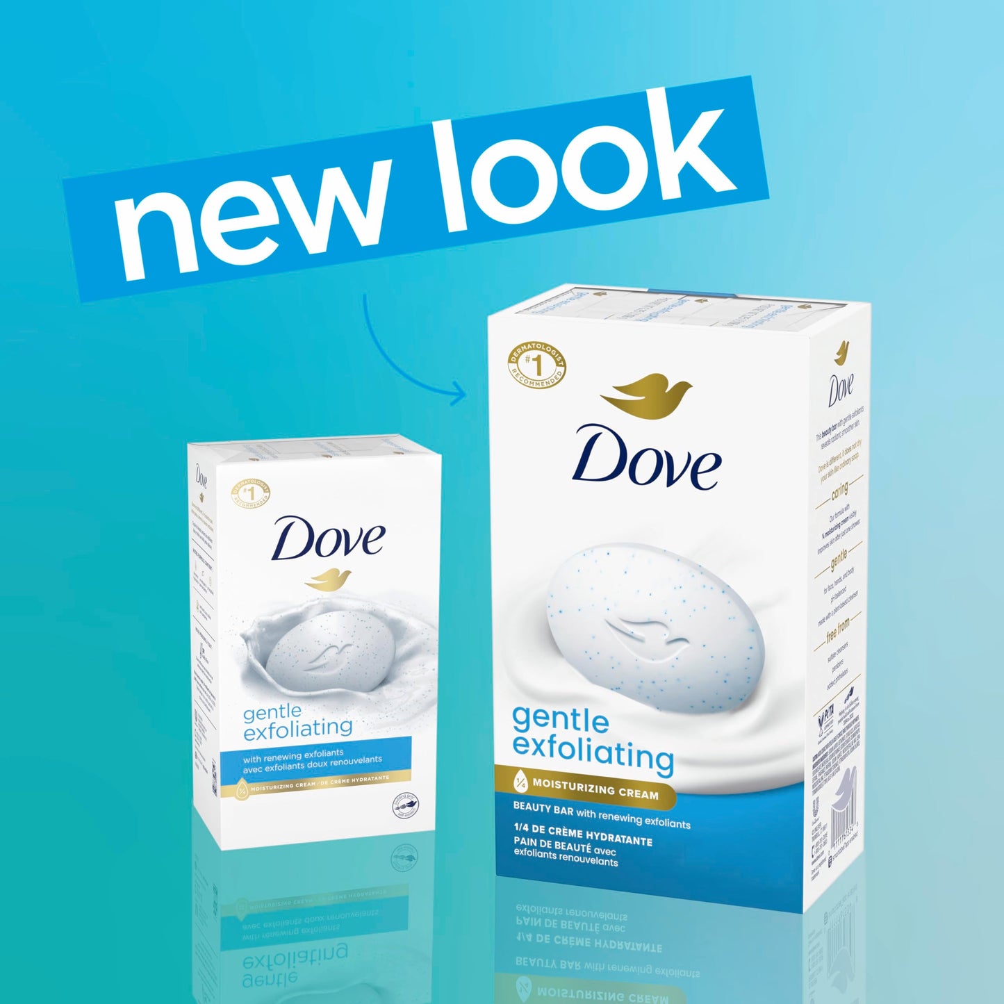Dove Beauty Bar Soap 8 Bars Gentle Exfoliating, for Soft, Smooth Skin, Gently Renews Skin 3.75 oz Beauty & Personal Care Dove