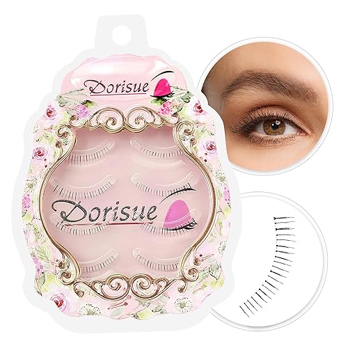Dorisue Bottom False Eyelashes - Natural Lower Lashes 4-5mm for Under Eye Enhancement, Professional Makeup Artist Choice, 4 Pairs (E1) Beauty & Personal Care Dorisue