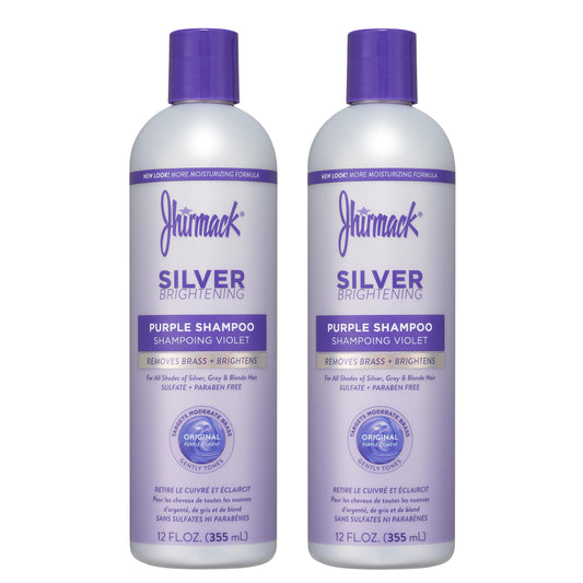 jhirmack Silver Brightening Purple Shampoo Set of 2 for all types of silver, grey, and blonde hair Beauty & Personal Care jhirmack
