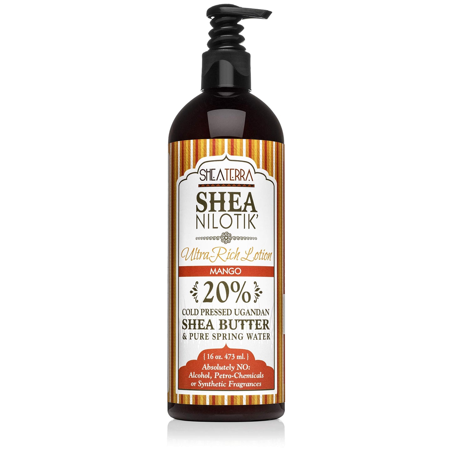 Shea Terra Organics Nilotik’ Shea Butter Ultra-Rich Lotion - Mango | Natural Daily Moisturizer High in Vitamins, Minerals & Fatty Acids Beauty & Personal Care Shea Terra Organics