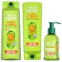 Garnier Fructis Sleek & Shine Shampoo, Conditioner + Anti-Frizz Serum Set for Frizzy, Dry Hair, Argan Oil (3 Items), 1 Kit (Packaging May Vary) Beauty & Personal Care Garnier