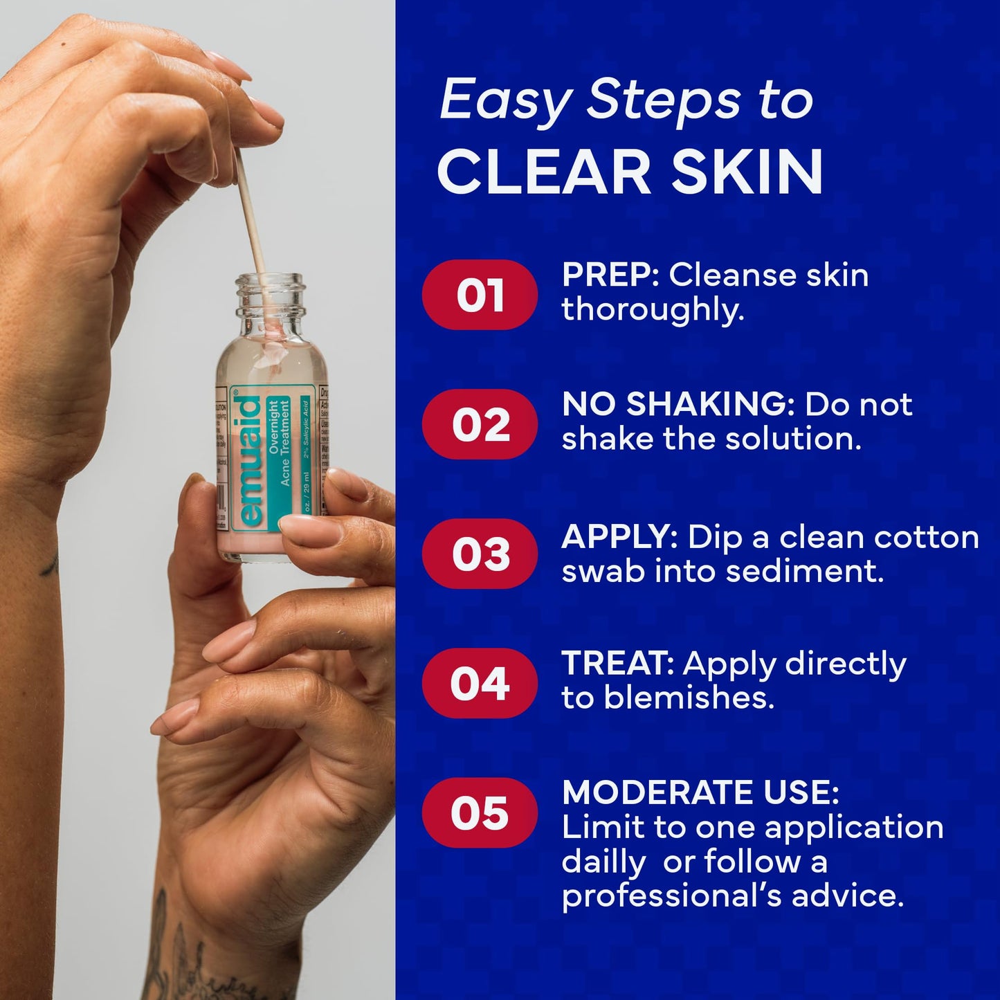EMUAID Overnight Acne Treatment, Gentle Fast-Acting Solution with Salicylic Acid for Adults and Teens, Clears Stubborn Pimples, Cystic Acne Beauty & Personal Care emuaid
