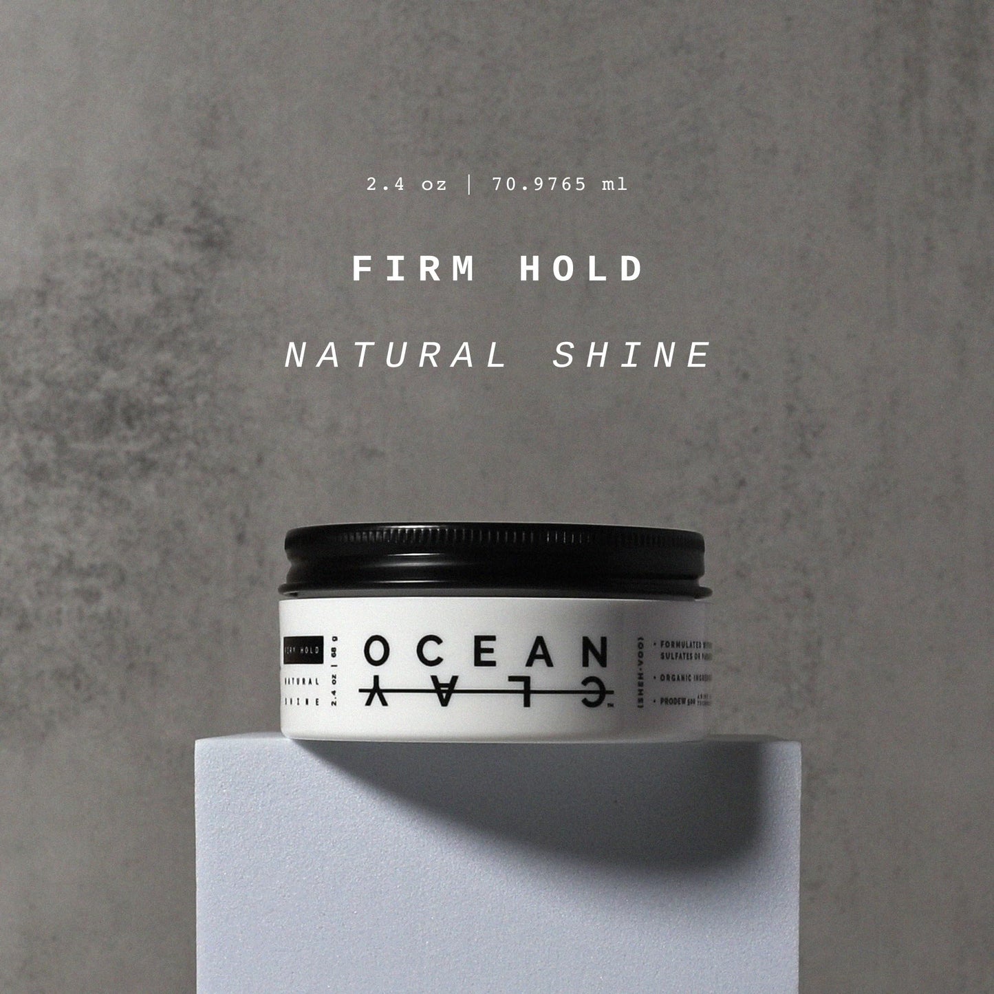 (SHEH•VOO) Ocean Clay - Premium Men’s Hair Styling Clay - Firm Hold + Natural Shine - Sulfate & Paraben Free (2.4 oz) Beauty & Personal Care (SHEHVOO)