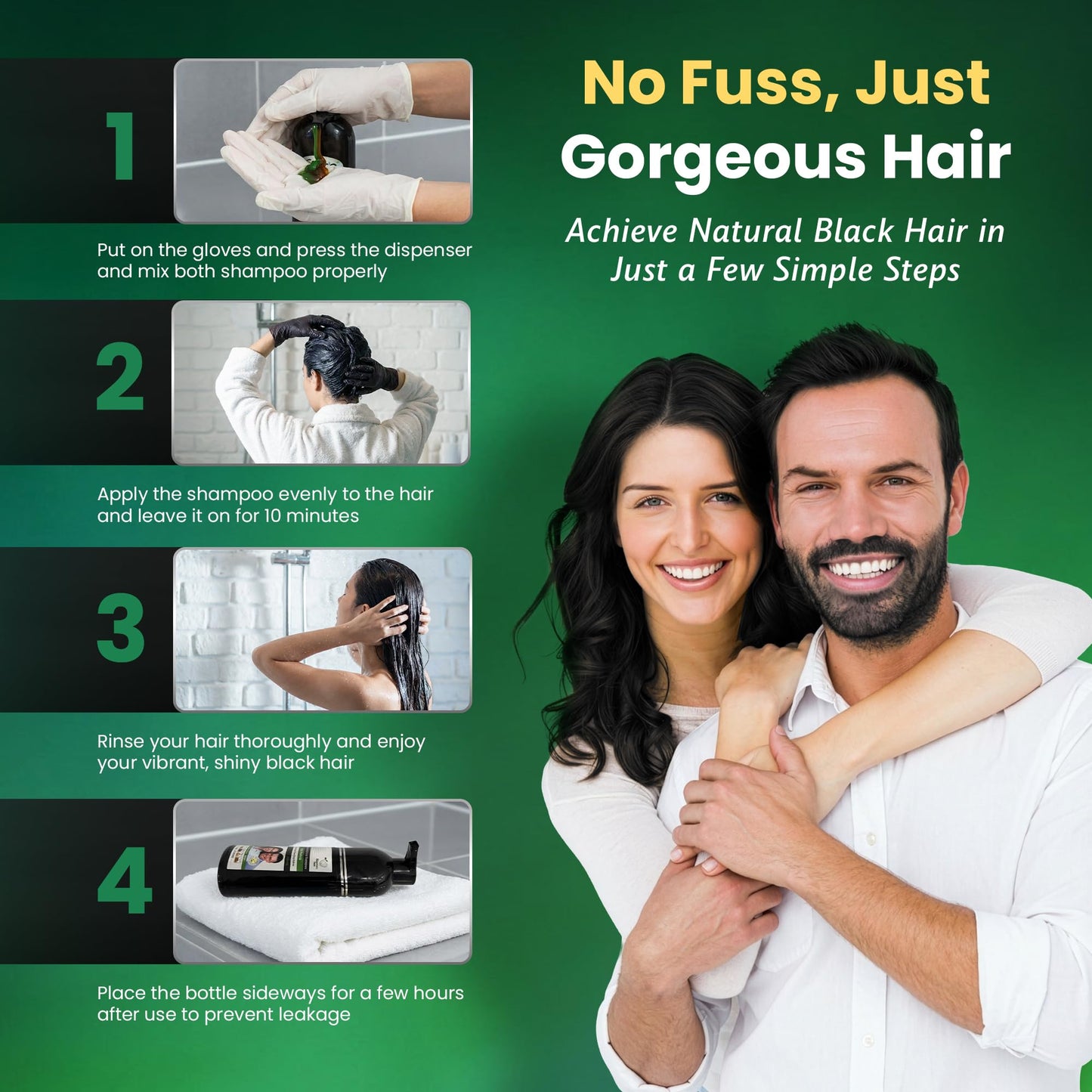 BIOGREEN ROOTS Ammonia-Free & Paraben Free Herbal Hair Shampoo - Hair Dye Shampoo for Women & Men - Natural Color & Herbal Nourishment - No Stain Beauty & Personal Care BIOGREEN ROOTS
