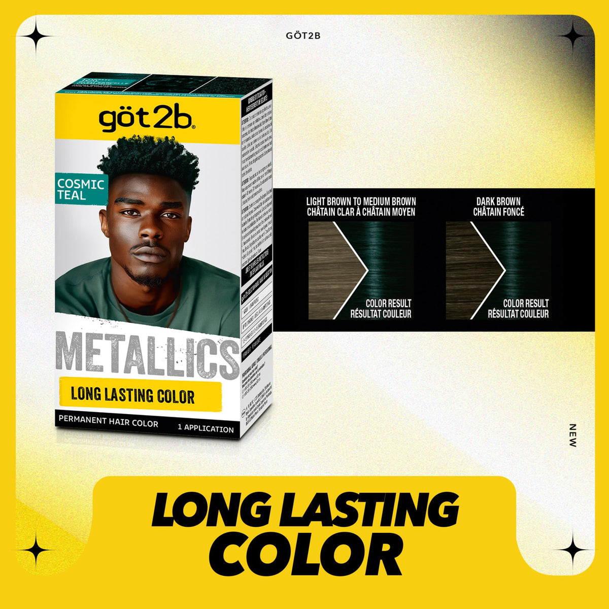 got2b Metallics Permanent Hair Dye,Cosmic Teal M75, Hair Color for Women & Men, Formulated with Metallic-Shine Booster for Cool, Shimmering Tones Beauty & Personal Care Got2B