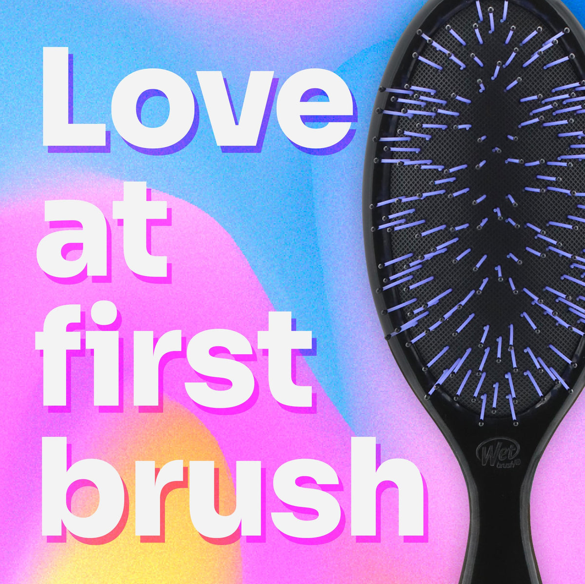 Wet Brush Thick Hair Detangling Brush, Black, Ultra-Soft IntelliFlex Bristles Glide Through Tangles With Ease, Pain-Free Detangler for All Hair Types,