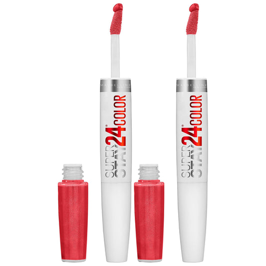 Maybelline SuperStay 24 2-Step Liquid Lipstick Makeup, Continuous Coral, 2 COUNT Beauty & Personal Care MAYBELLINE