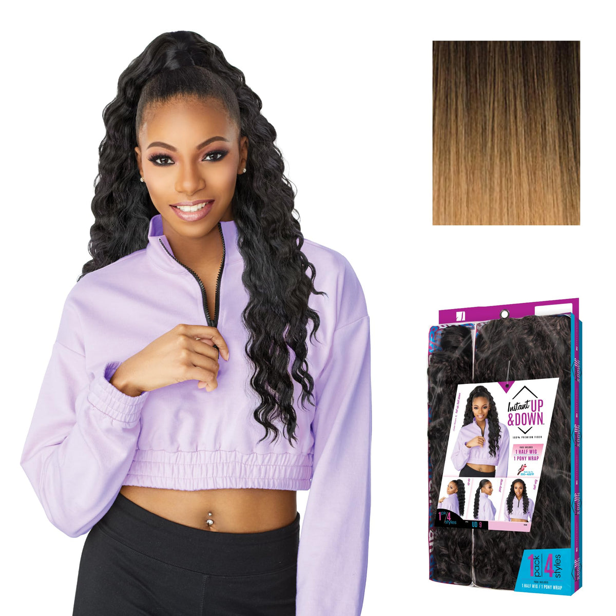 Sensationnel Instant Updown Halfwig Pony-lud 9, T2/27