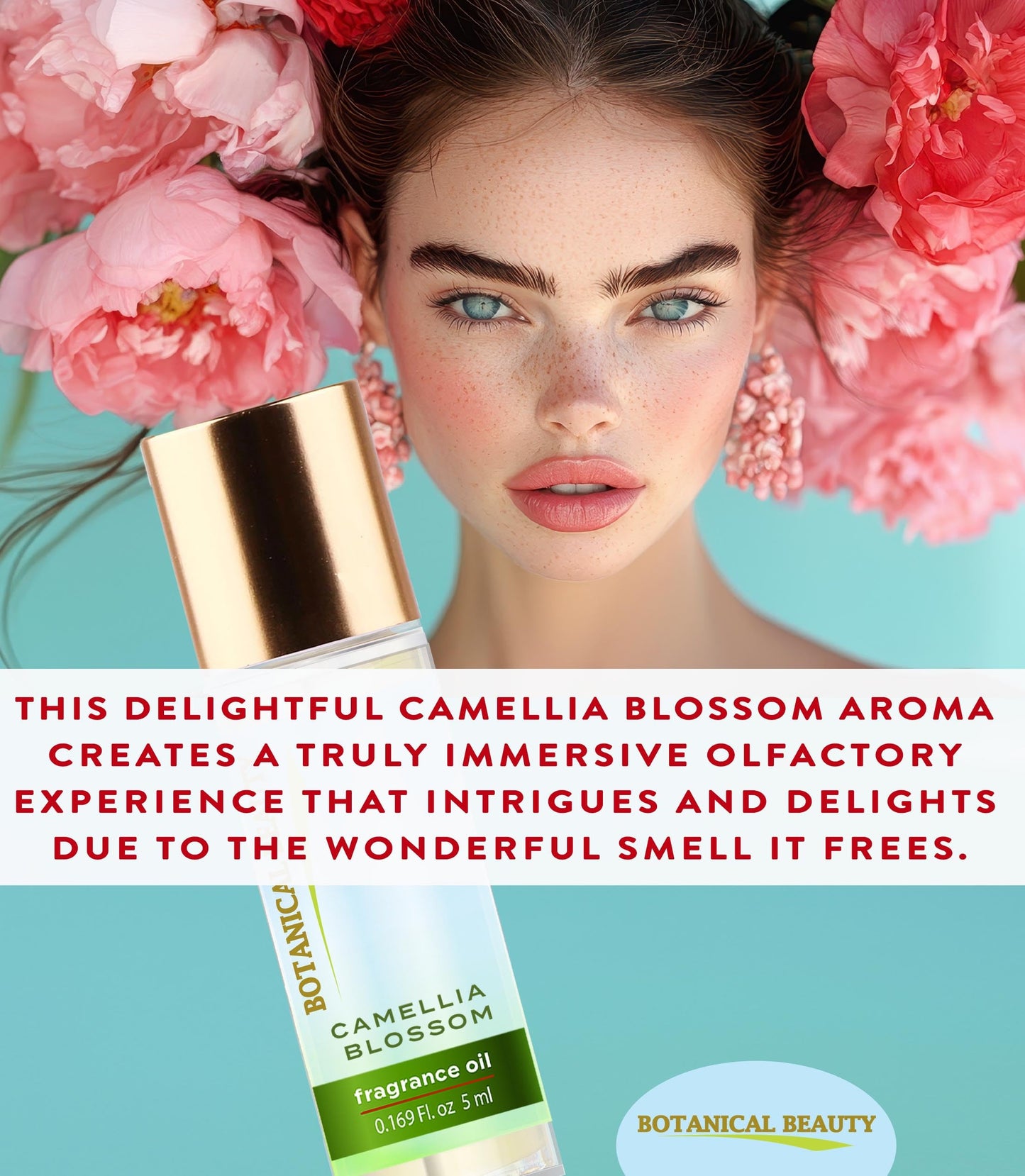 Botanical Beauty CAMELLIA BLOSSOM FRAGRANCE OIL ROLL-ON 0.338 Fl Oz 10 ml Rollerball Perfume, Long Lasting an luxury scent of blend of Magnolia Beauty & Personal Care Botanical Beauty