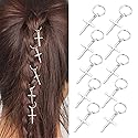 10-Piece Gold & Silver Alloy Hair Clips, Hair Accessories for Braids with Butterfly Charms, Braid Clips with Crystal Accents, Hair Jewelry Hair Cuffs Beauty & Personal Care Heyiminy
