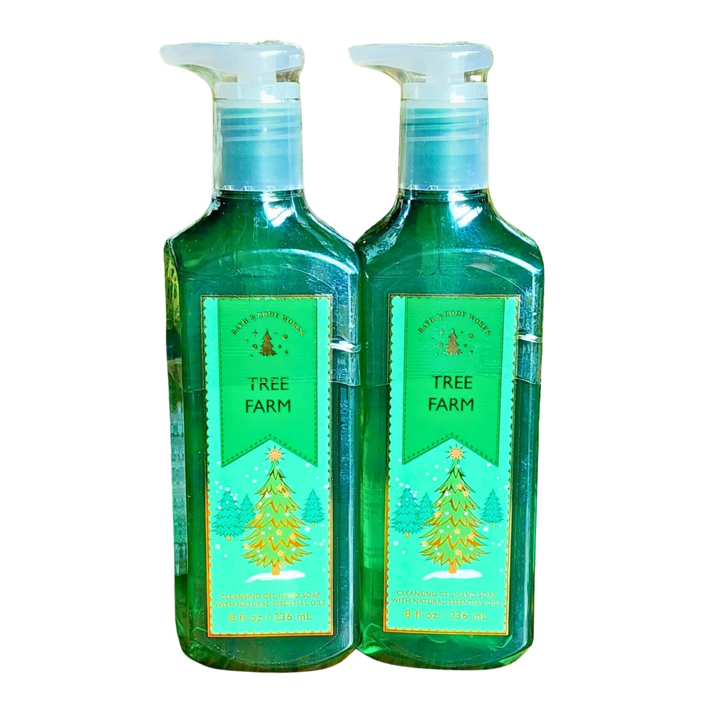 Bath & Body Works Cleansing Gel Hand Soap, Pack of 2, 8oz Each Bottle (Tree Farm) Beauty & Personal Care Bath & Body Works