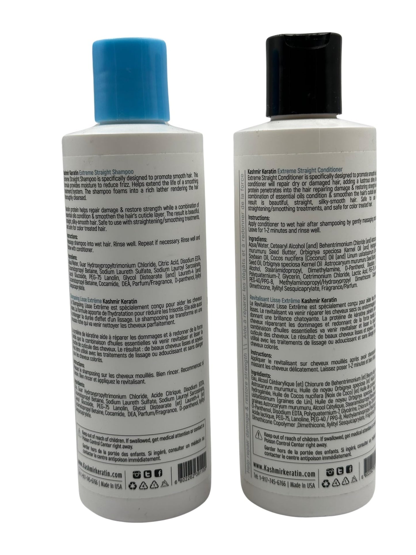 Bundle 3 Items: Extreme Straight Keratin Shampoo 8 oz, Extreme Straight Keratin Conditioner 8oz and Paddle Brush, Frizz Free & Control, Sulfate Free Beauty & Personal Care Belle of Hope Mara Ray