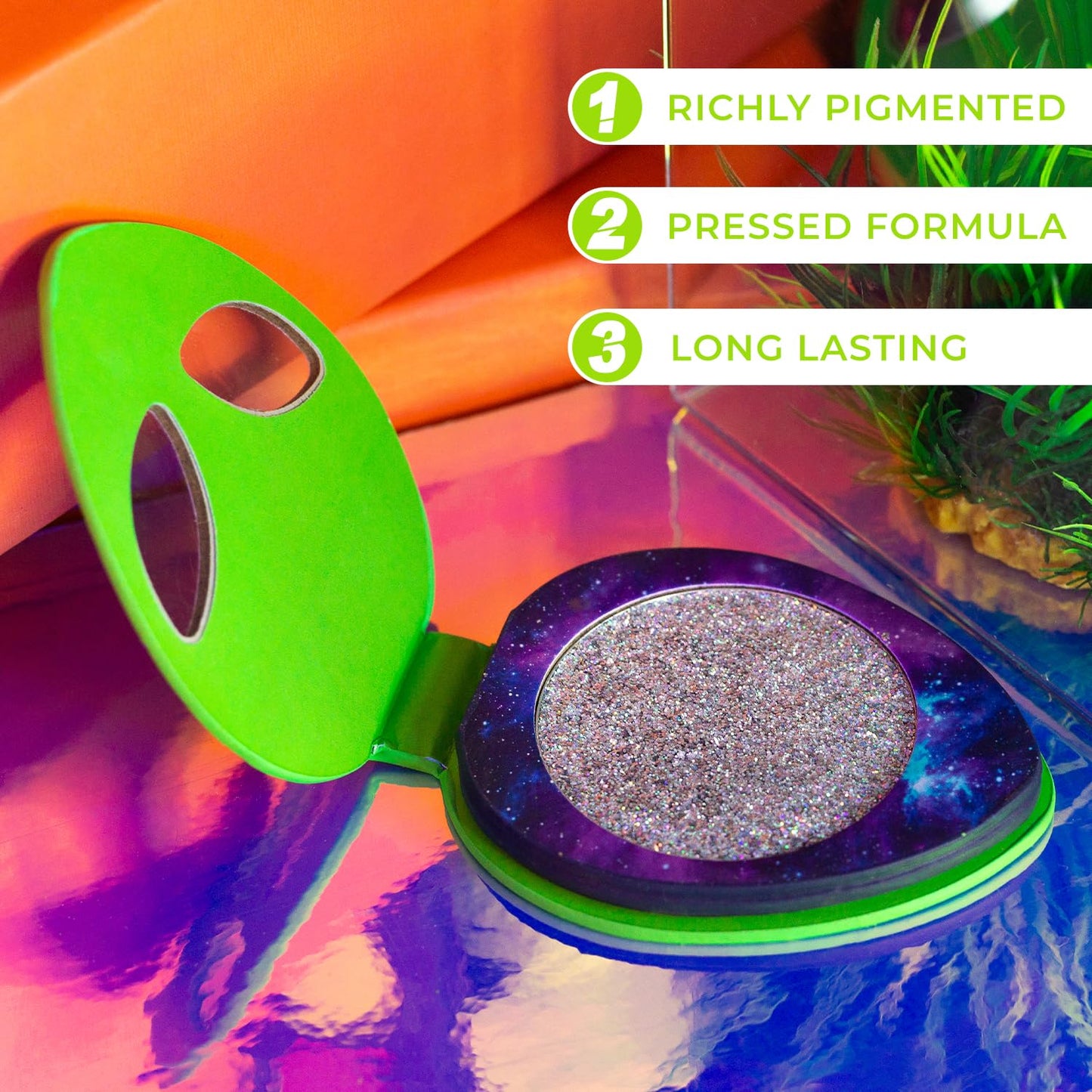 Profusion Cosmetics UFO Body Glitter, Chunky & Fine Pressed Glitter for Face & Body, Long-Lasting Multi-Purpose Sparkly Makeup for Festivals, Parties Beauty & Personal Care Profusion Cosmetics