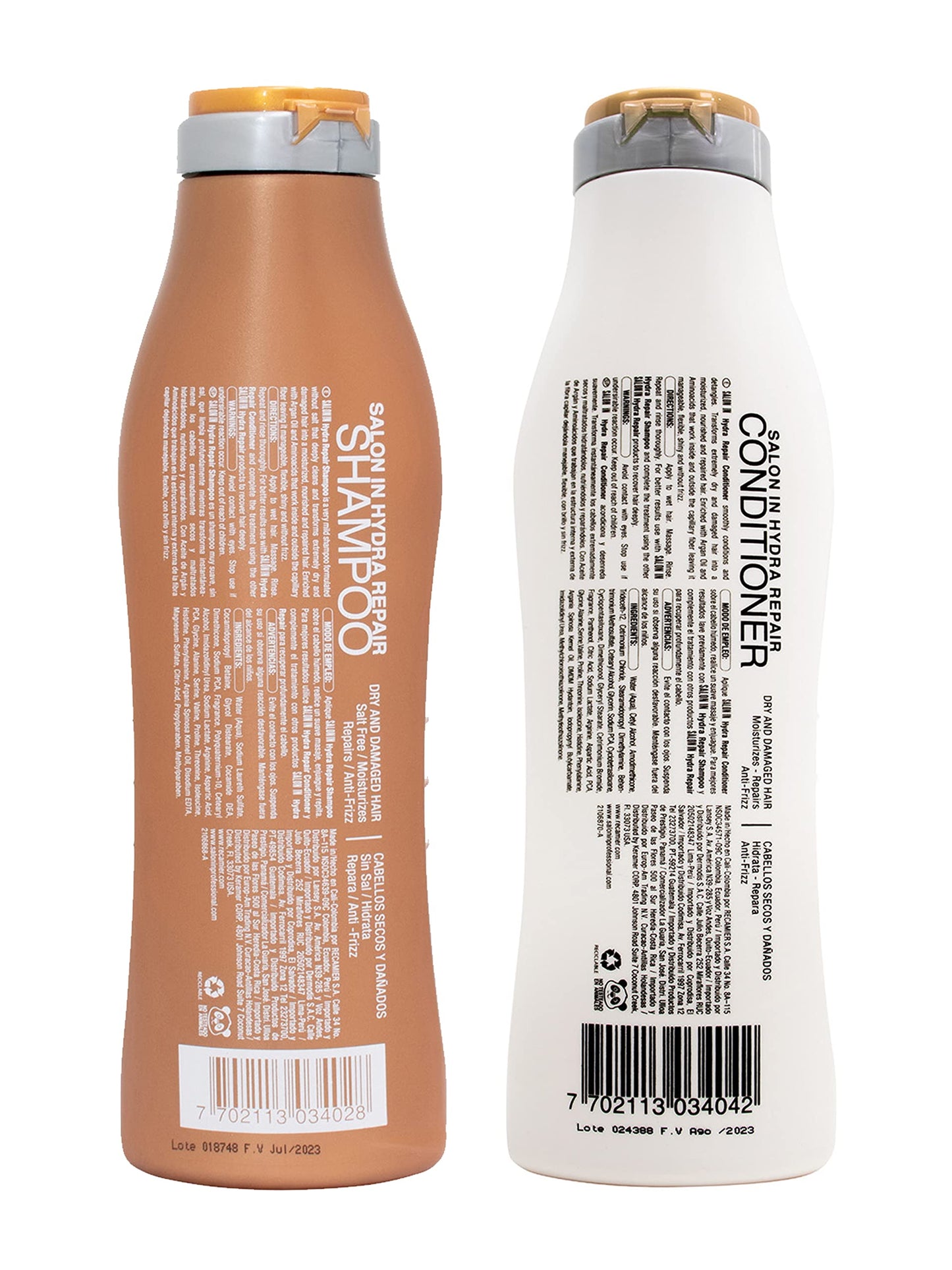 Recamier Saloon In Hydra Repair Shampoo & Conditioner Set Dry And Damaged Hair | SalonIn Cabello Secos Y Dañados Hidrata Nutre Y Repara Beauty & Personal Care SALOON IN
