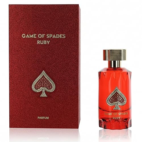 Jo Milano Game of Spades Ruby Parfum Spray | 3.4 oz (100ml) | Fruity, Amber, Sweet, Musky, Rose, Saffron Scent | Long Lasting Fragrance for Men Beauty & Personal Care Jo Milano