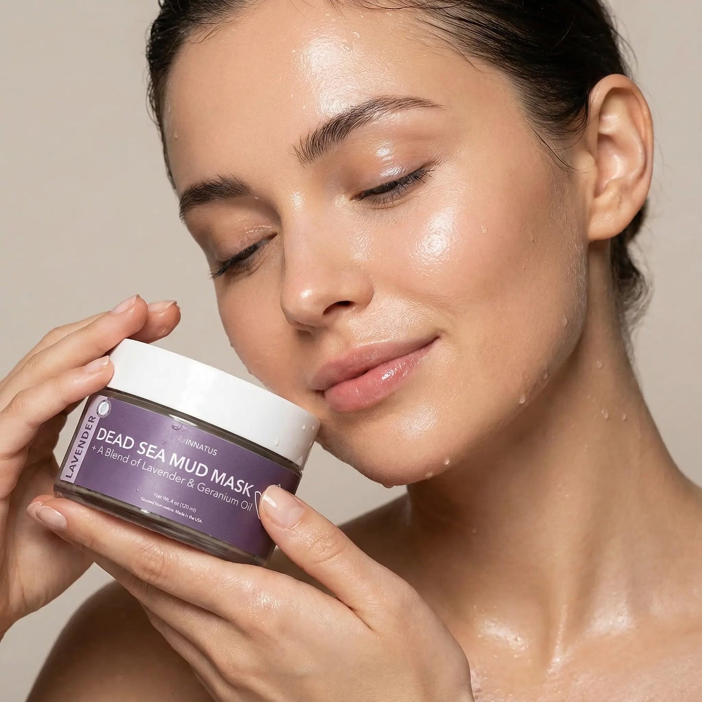 INNATUS Dead Sea Mud Mask with Lavander Oil - 4oz Detoxifying & Purifying Face Mask - Infused with Natural Oils for Acne Control & Skin Beauty & Personal Care INNATUS