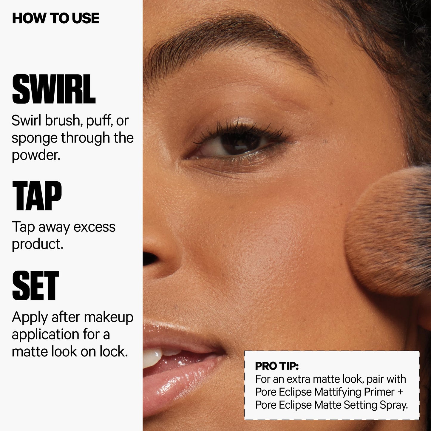 Milk Makeup Pore Eclipse Matte Translucent Setting Powder - Controls Shine, Blurs Pores + Sets Makeup Up to 16 Hours - Weightless, Talc-Free Formula Beauty & Personal Care Milk Makeup