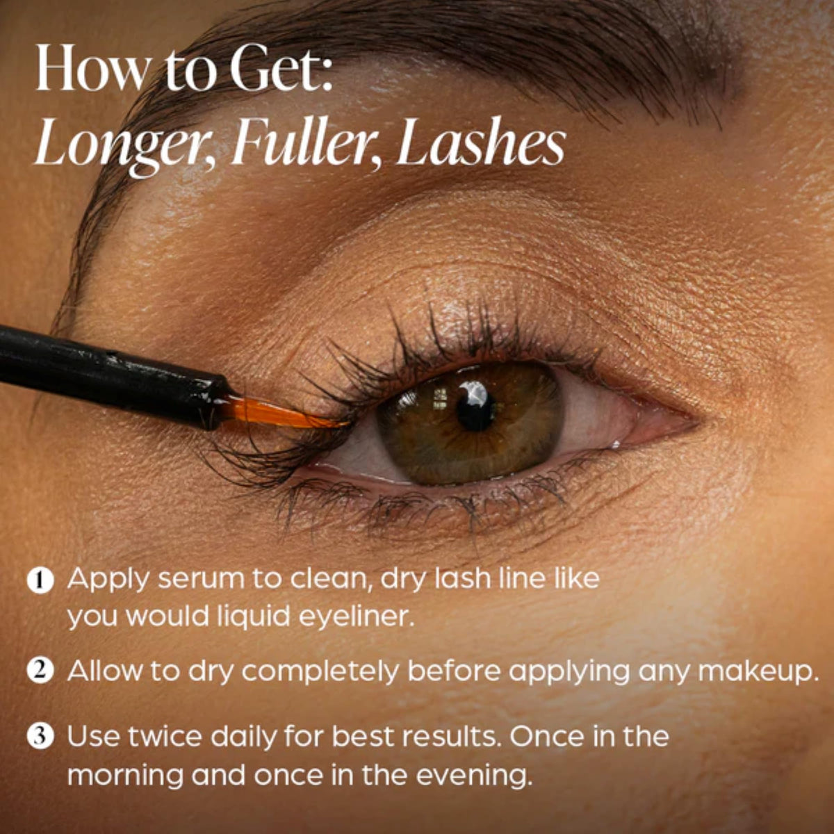 Vellora Lash Serum with Peptide & Botanical Blend for Thicker Lashes