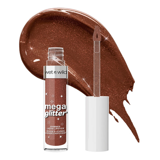 wet n wild Mega Glitter Shimmer Liquid Lipstick, Matte-to-Glitter Finish, Lightweight Formula, Comfortable Wear, Vitamin E-Infused for Nourished Beauty & Personal Care wet n wild