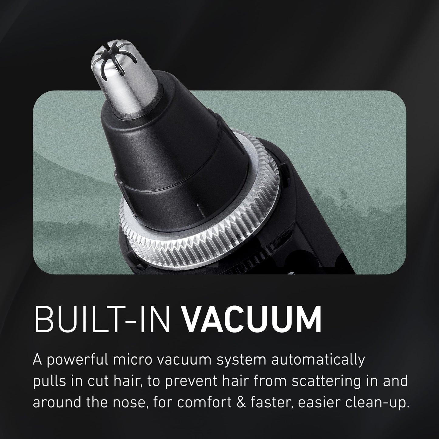 Panasonic Ear and Nose Hair Trimmer for Men with Vacuum Cleaning System, Powerful Motor and Dual-Edge Blades for Smoother Cutting, Wet/Dry - ER-GN70-K Beauty and Personal Care Panasonic