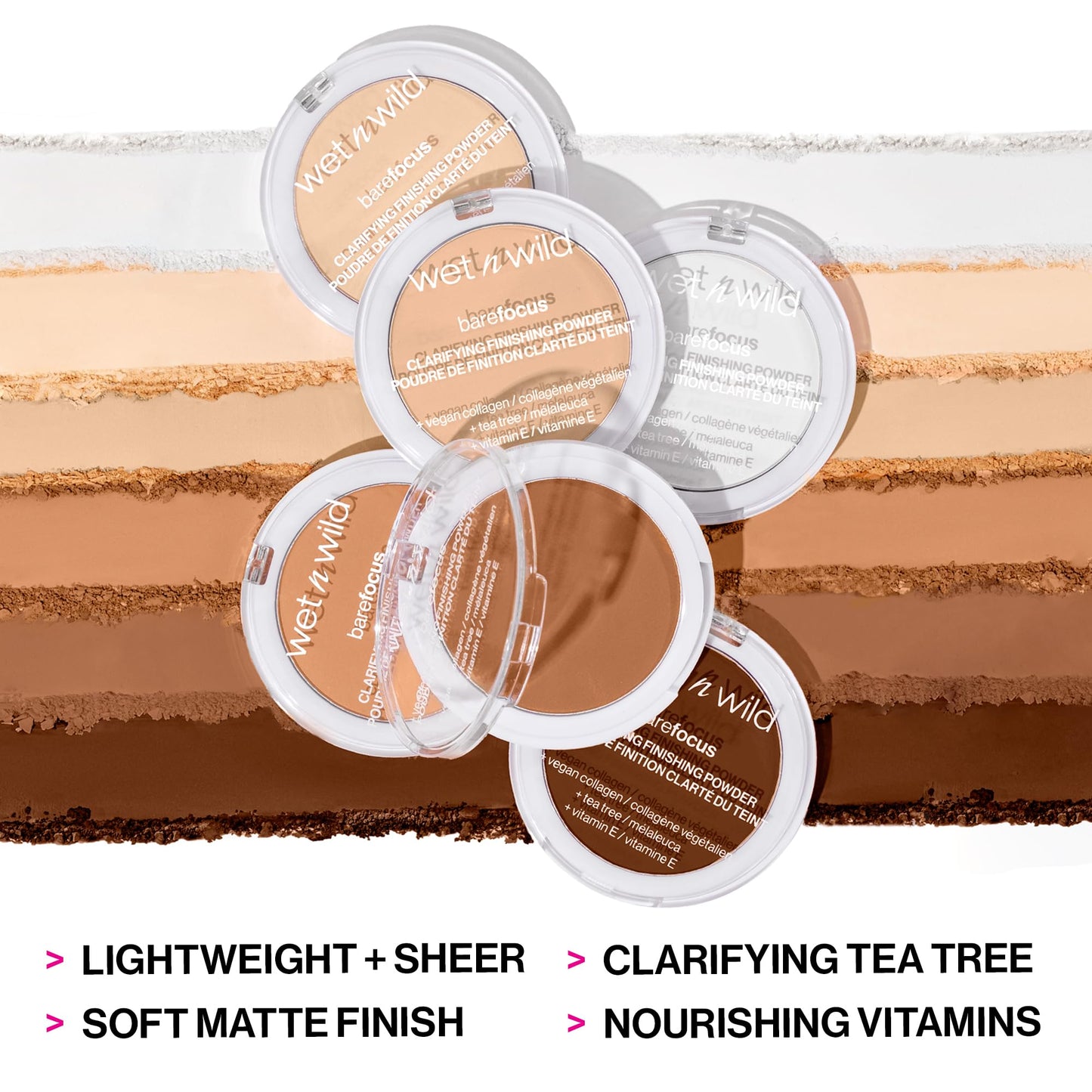 wet n wild Bare Focus Clarifying Finishing Powder | Matte | Pressed Setting Powder Light-Medium Beauty & Personal Care wet n wild