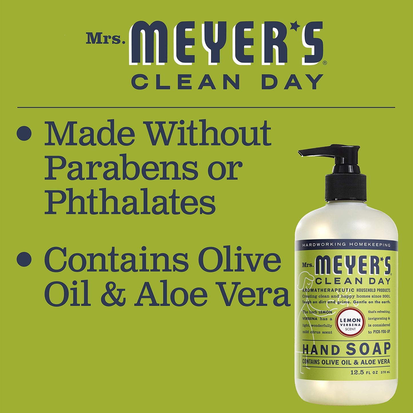 Mrs. MEYER'S CLEAN DAY Liquid Hand Soap Lemon Verbena 12.5 Fl Oz (Pack of 2) Beauty & Personal Care Mrs. MEYER'S