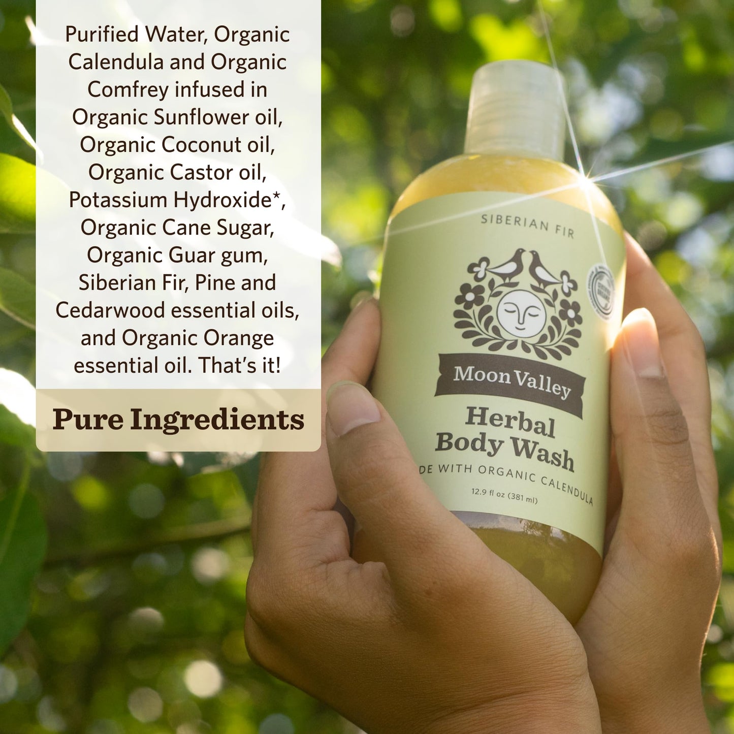 Herbal Body Wash, Siberian Fir by Moon Valley, All Natural Ingredients, No Parabens, Vegan, Moisturizing Essential Oils, Two Pack Beauty & Personal Care Moon Valley Organics