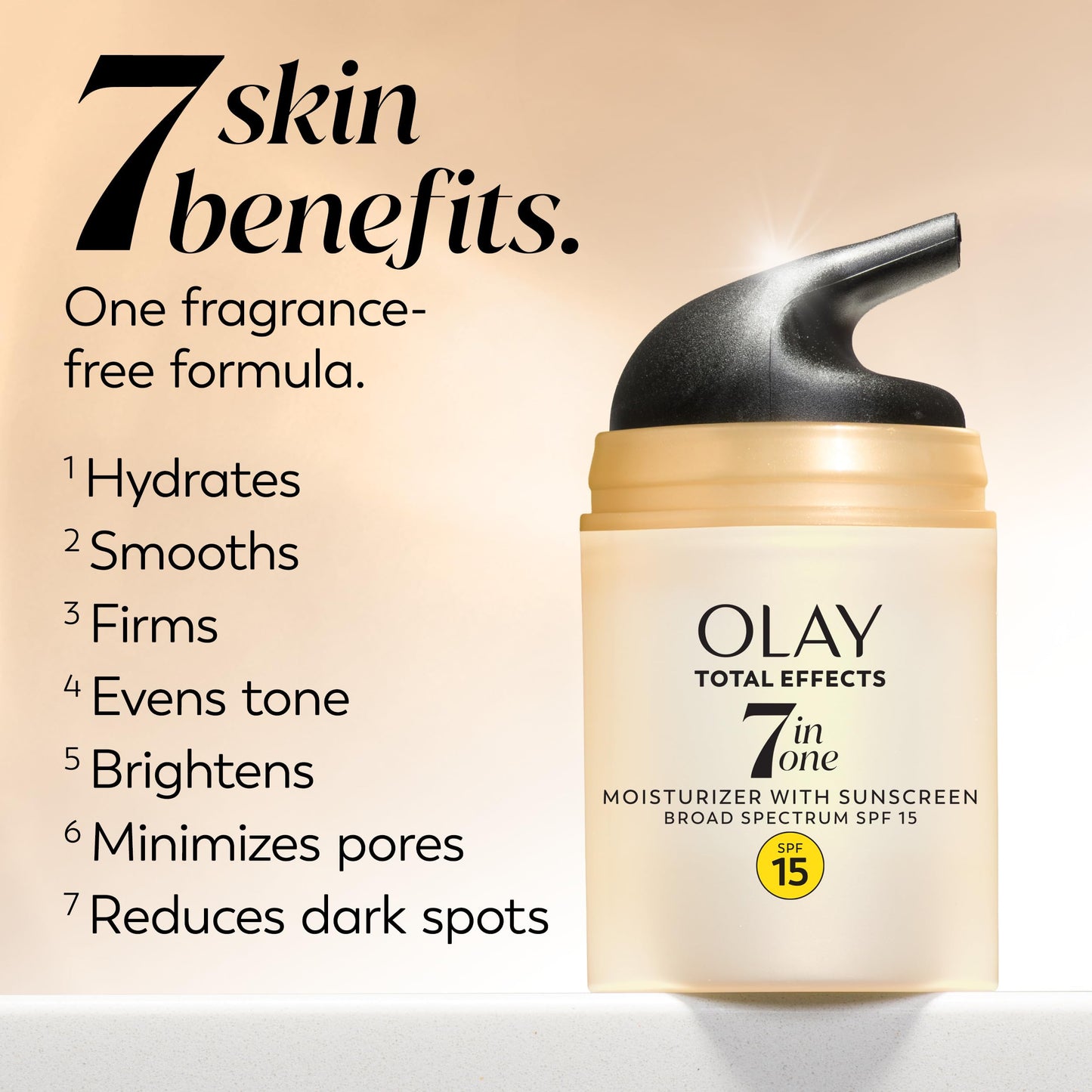 Total Effects 7-in-1 Anti-Aging Face Moisturizer with SPF 15, Fragrance-Free 1.7 oz ( Pack of 3) Beauty & Personal Care Olay