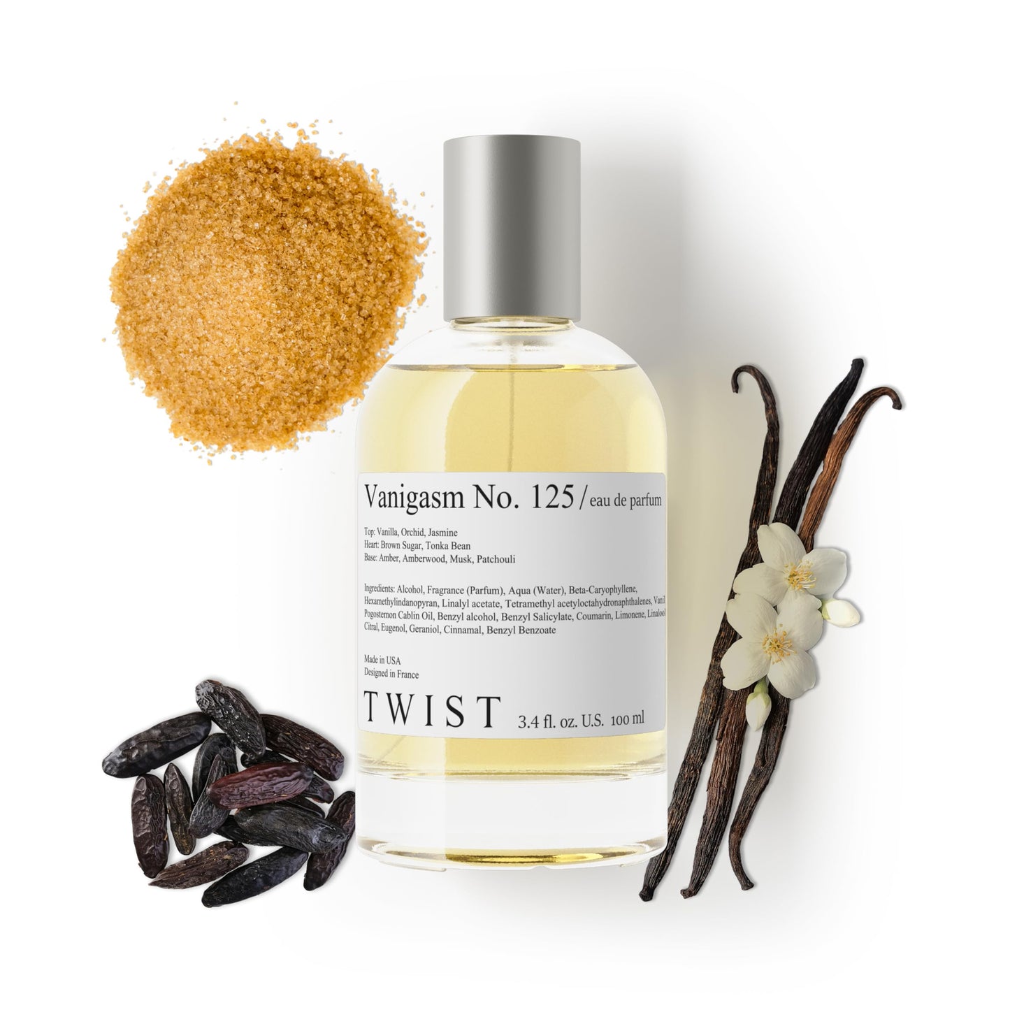 Twist Vanigasm No. 125 - Eau De Parfum Inspired by Kayal. Vanilla 28, Long-Lasting Perfume For Women & Men, Brown Sugar & Vanilla, Vegan, Clean Beauty & Personal Care HOUSE OF TWIST