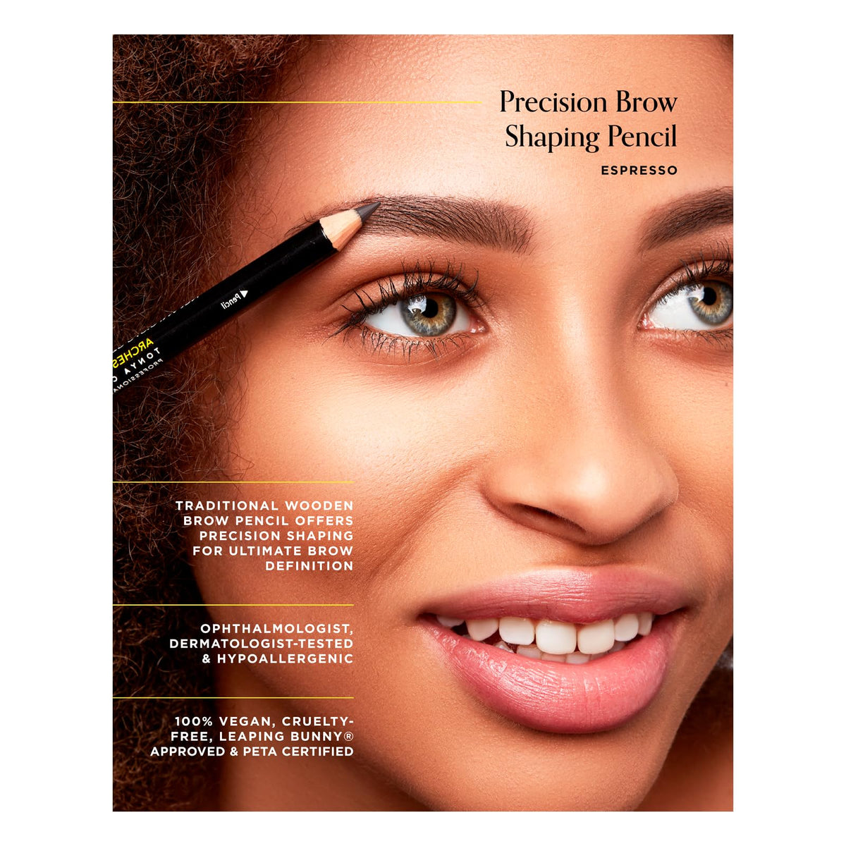 Arches & Halos Precision Brow Shaping Pencil - Double Sided Eyebrow Filler and Spoolie Brush - Creamy Texture for Shaping and Defining With Ease -