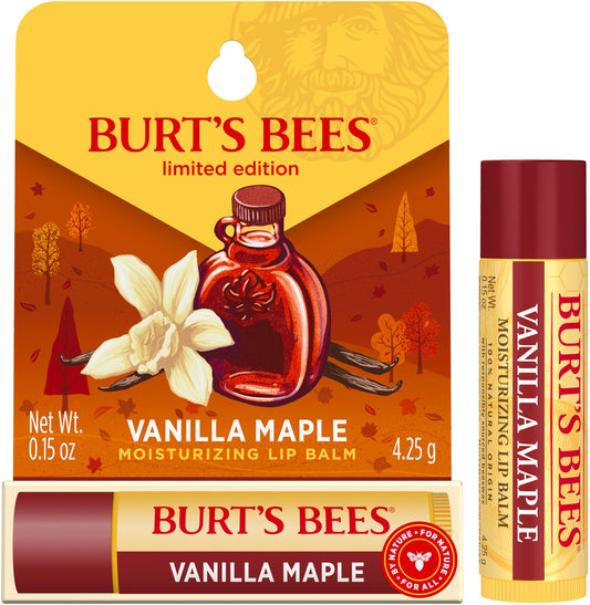 Vanilla Maple Moisturizing Lip Balm Blister by Burts Bees for Unisex - 0.15 oz Lip Balm Beauty & Personal Care Burt's Bees