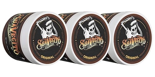 Suavecito Pomade Original Hold 4 oz, 3 Pack - Medium Hold Hair Pomade For Men - Medium Shine Water Based Wax Like Flake Free Hair Gel - Easy To Wash Beauty & Personal Care Suavecito