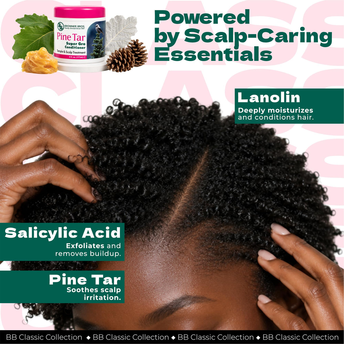 Bronner Bros BB Pine Tar Super Gro Conditioner - Temple & Scalp Treatment
