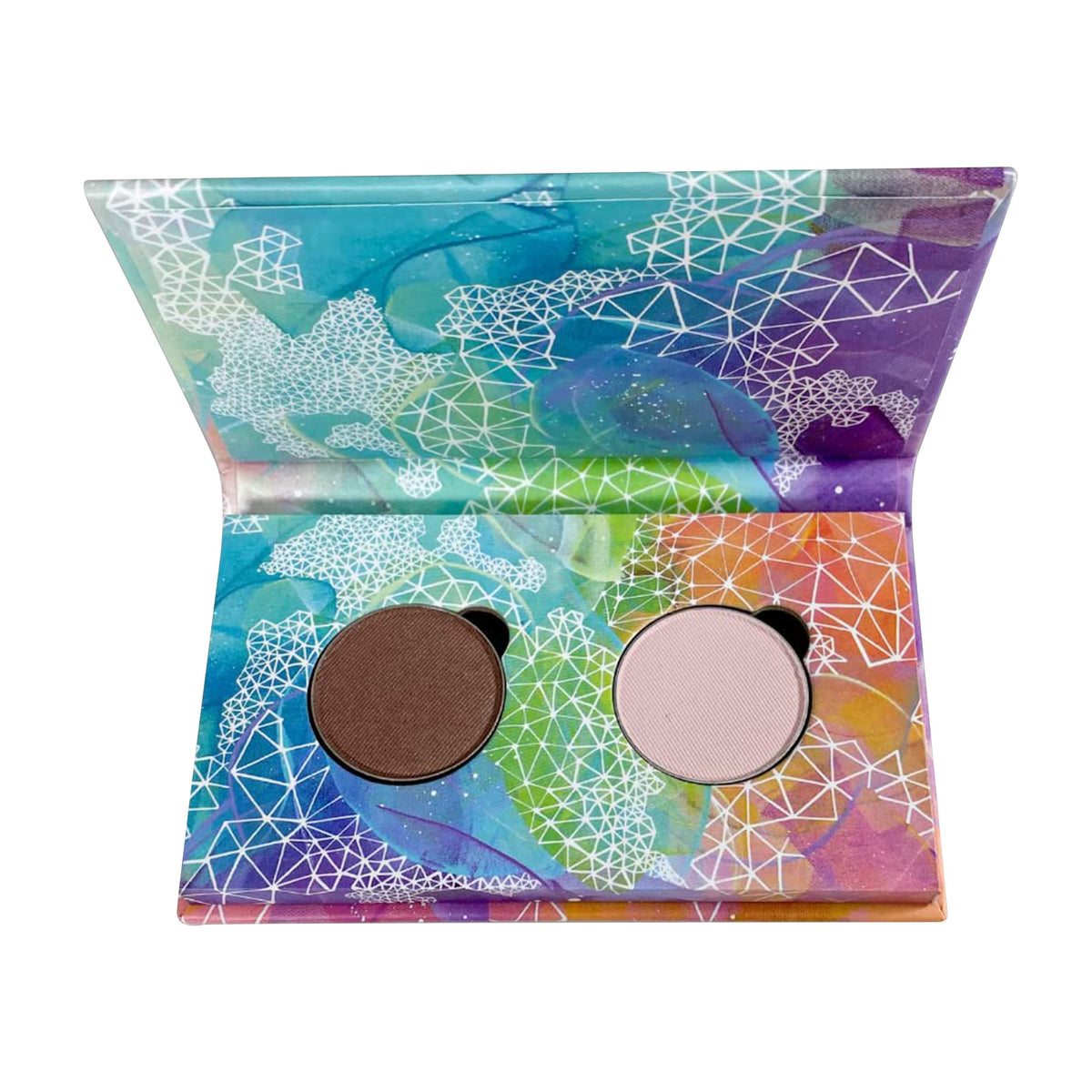 Honeybee Gardens Mini Skinny Duo Eye Shadow Compact in Tippy Taupe and Porcelain, Longlasting, Refillable & Customizable, Vegan, 26mm Pans Beauty & Personal Care Honeybee Gardens