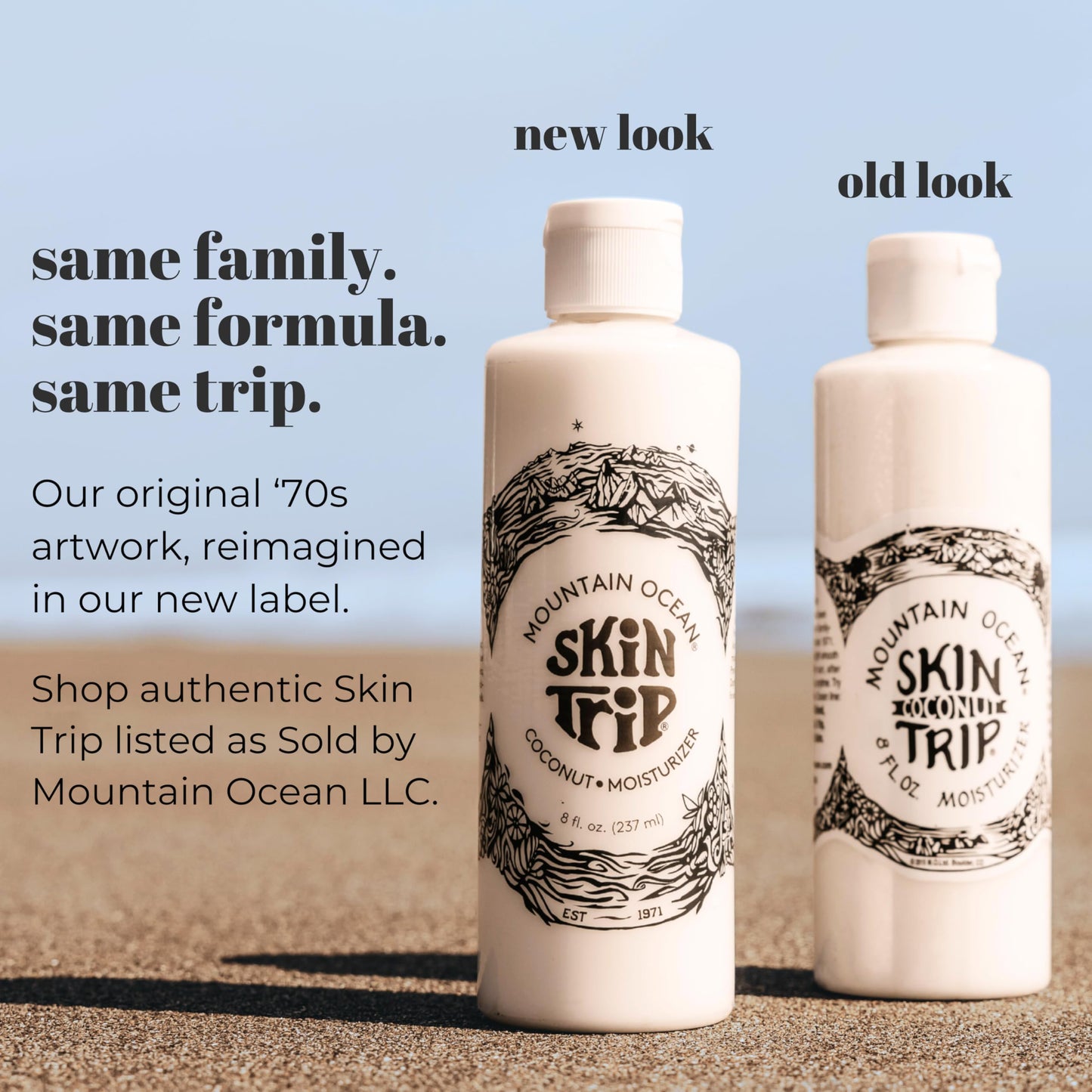 Mountain Ocean The Original Skin Trip Coconut Body Lotion, 8 Oz (Pack of 3), Lightweight, Fast Absorbing Moisturizer, with Coconut Oil, Aloe Vera Beauty & Personal Care Mountain Ocean