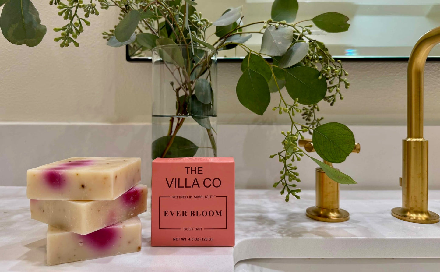 The Villa Co - Ever Bloom | Body Bar Crafted with Rose Petals & Botanicals | A Fresh & Radiant Cleanse With Natural Simplicity Beauty & Personal Care The Villa Co