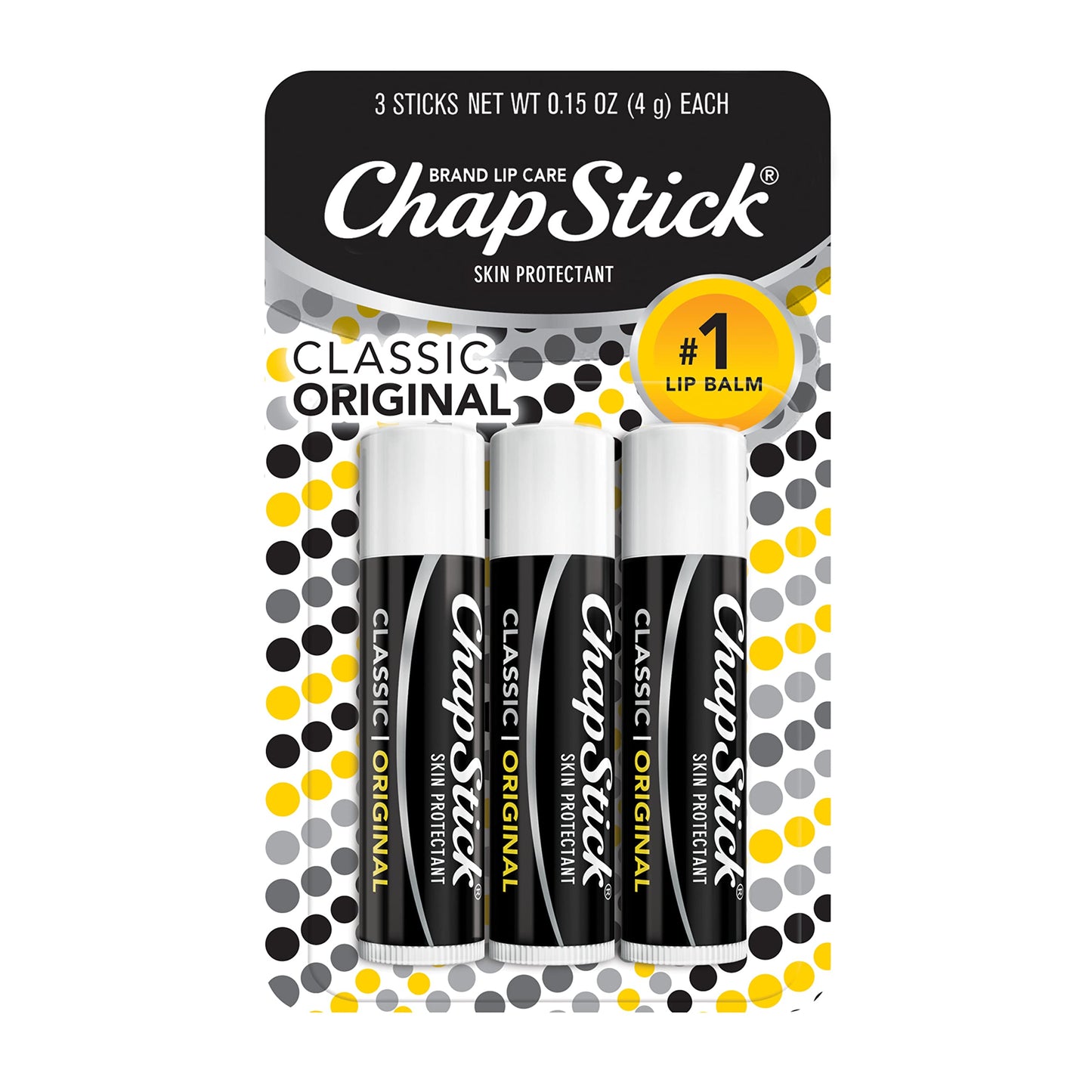ChapStick Classic Skin Protectant Flavored Lip Balm Tube, 0.15 Ounce, 12 Count (Pack of 1) Beauty and Personal Care ChapStick Default Title