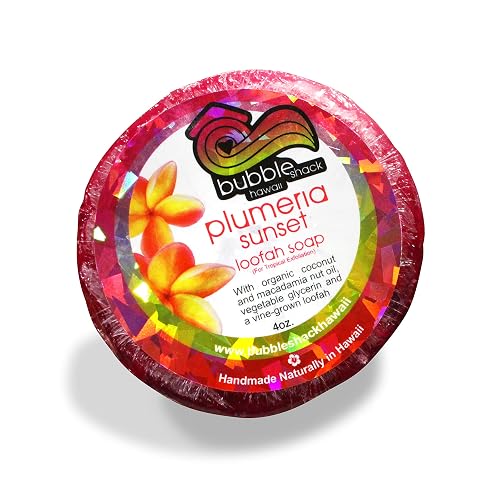 Bubble Shack Hawaii Plumeria Sunset Loofah Soap Beauty & Personal Care Bubble Shack Hawaii