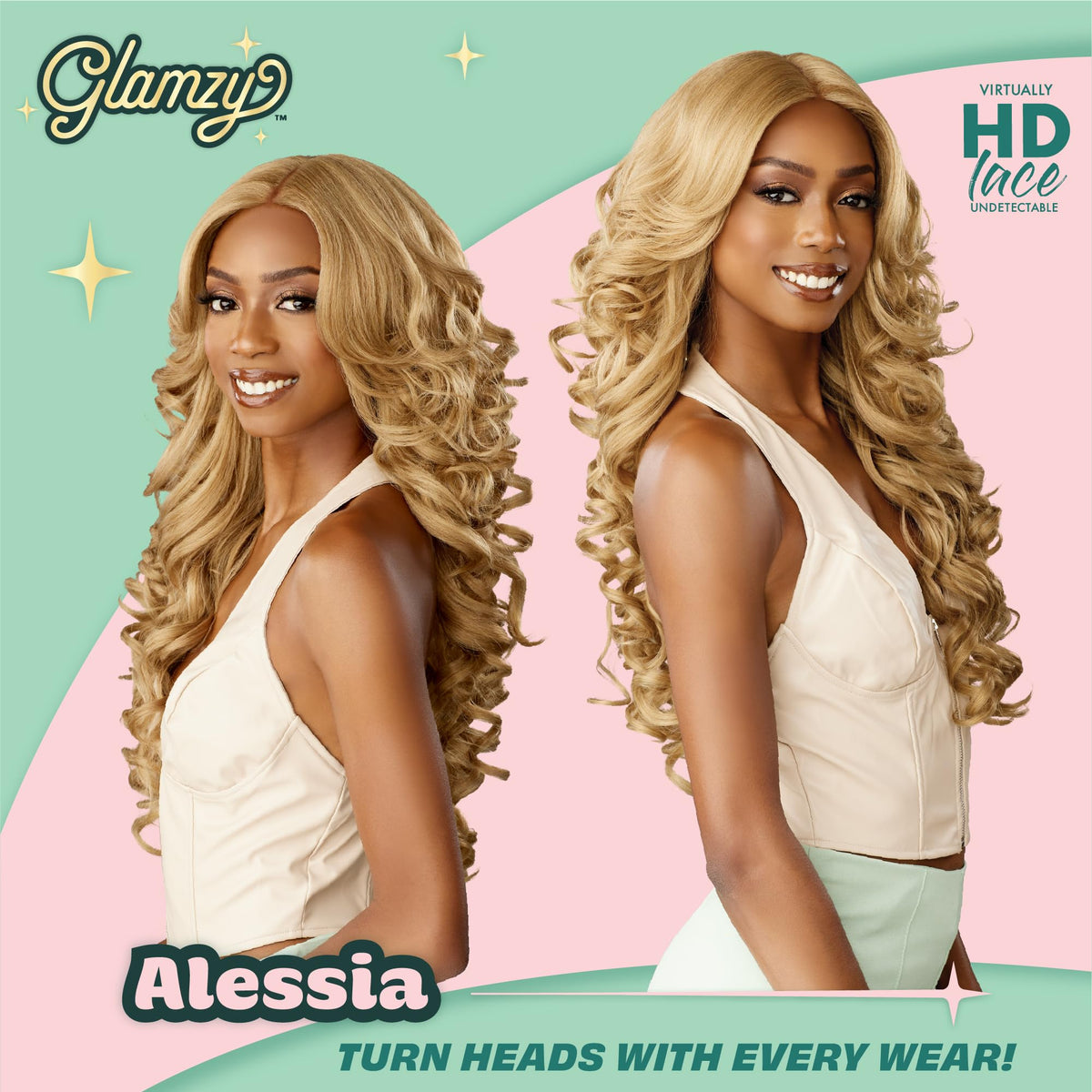 Sensationnel Glamzy Lace Part Wig-Alessia, 1 JETBLACK