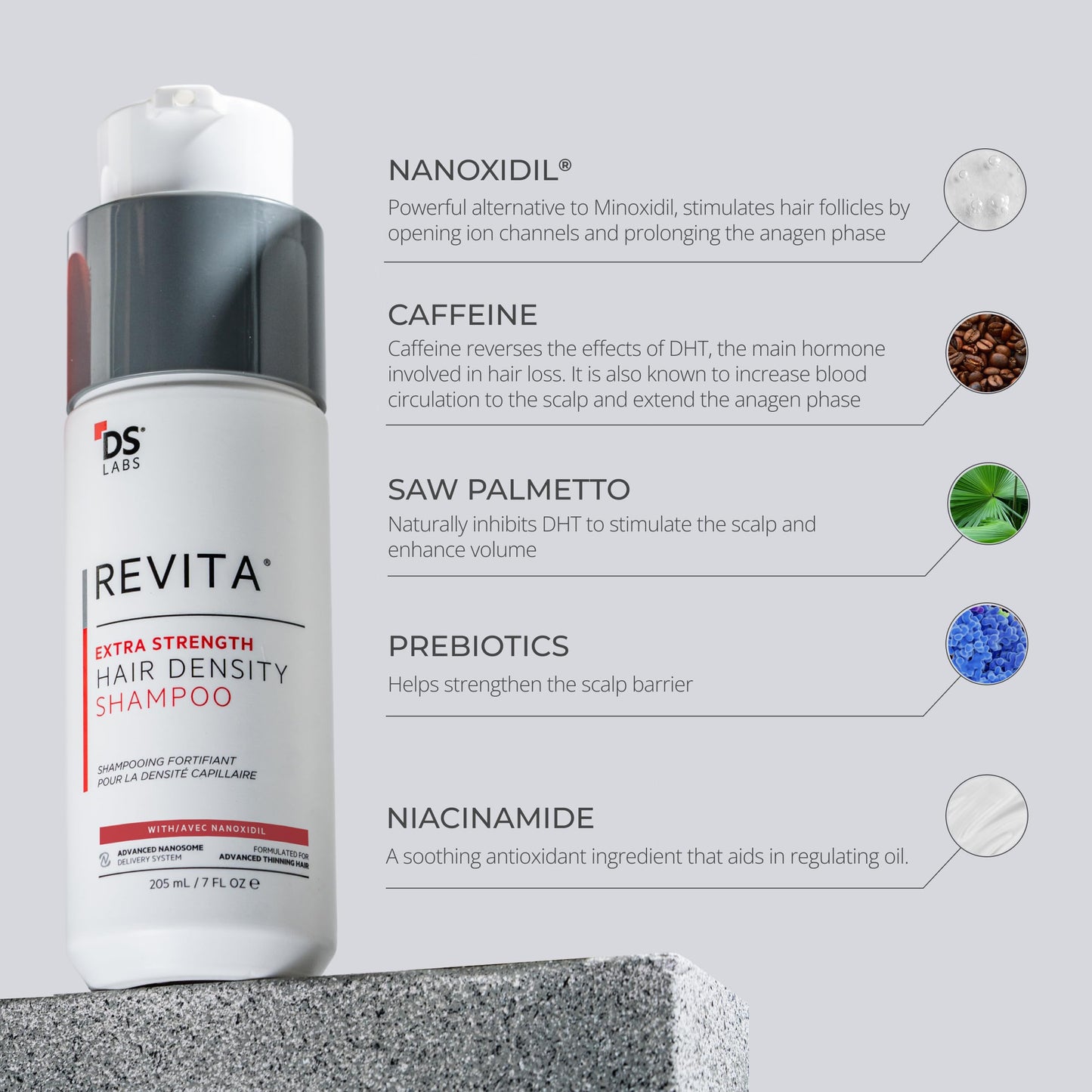 DS Labs Revita Extra Strength Shampoo, 205mL - Scalp First Cleanse for Fuller, Thicker Looking Hair, Lightweight Hydration, Sulfate Free, Color Safe Beauty and Personal Care DS Laboratories